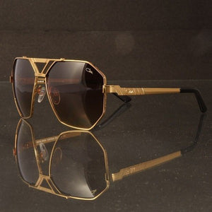 PATIA® TapeJewel 9058™ Gold Carbon Crown Engraved Frame & Charcoal Densed Lenses Eyewear