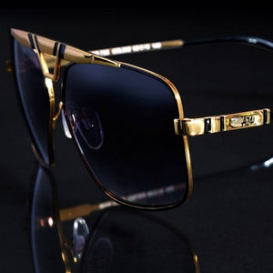 PATIA® Falcon 735™ Gold Crown Cold Black Metal Sculpture & Copper Densed Lenses Eyewear