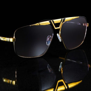 PATIA® Falcon 735™ Gold Crown Cold Black Metal Sculpture & Copper Densed Lenses Eyewear